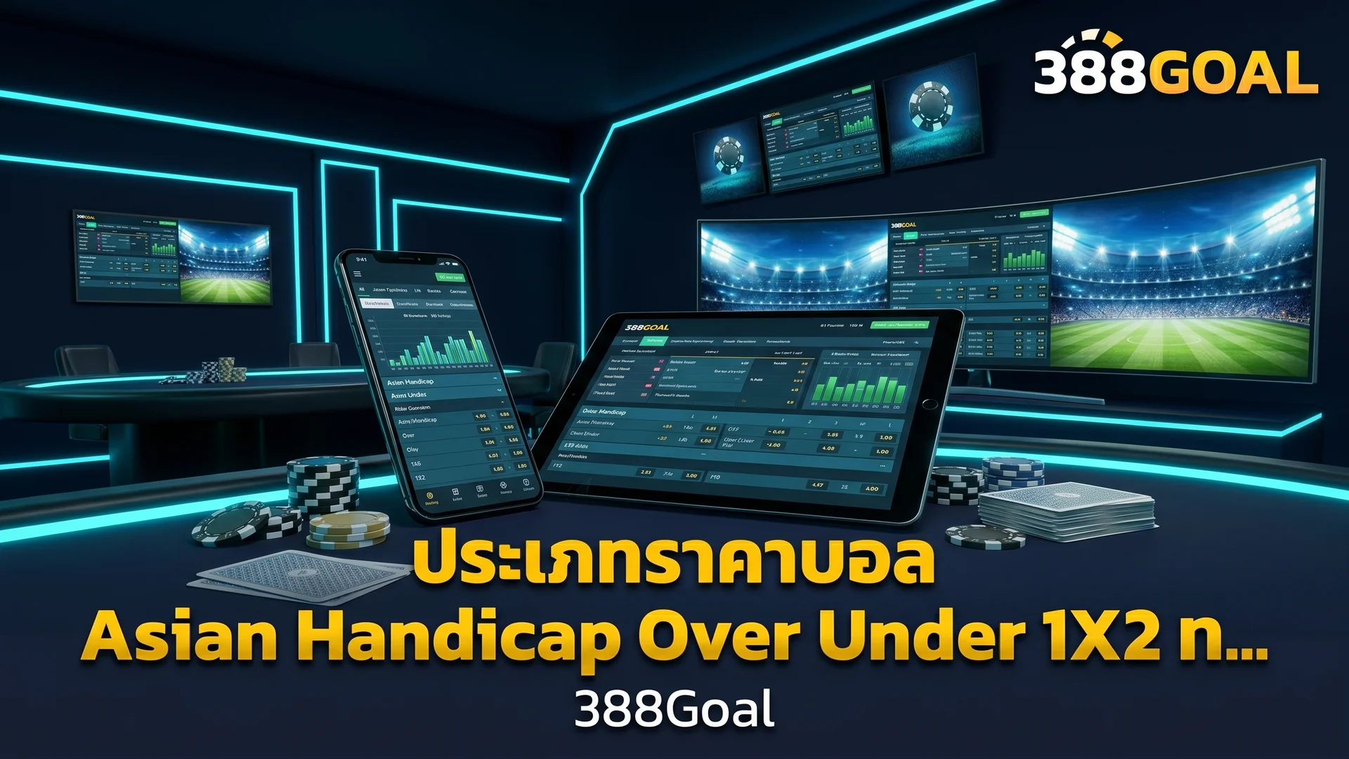 ประเภทราคาบอล Asian Handicap Over Under 1X2 ที่ 388Goal