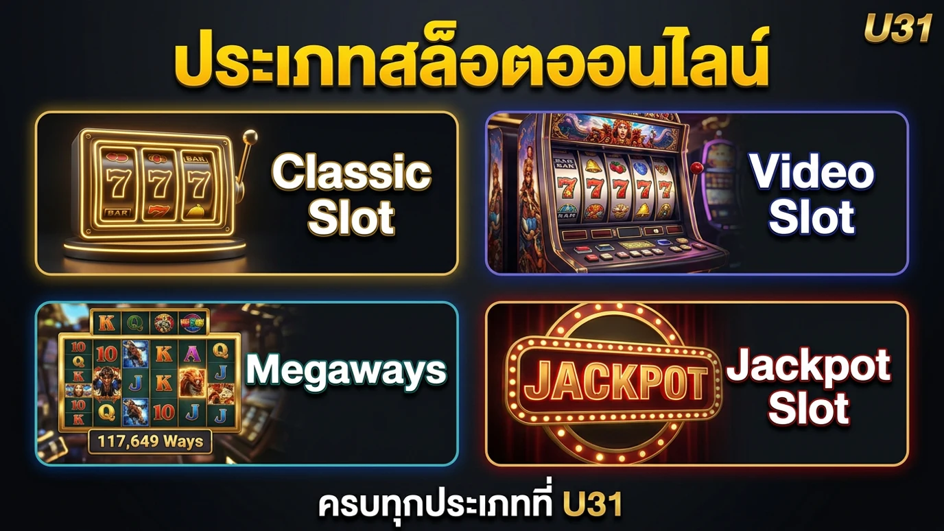 ประเภทสล็อตออนไลน์ที่มีใน U31