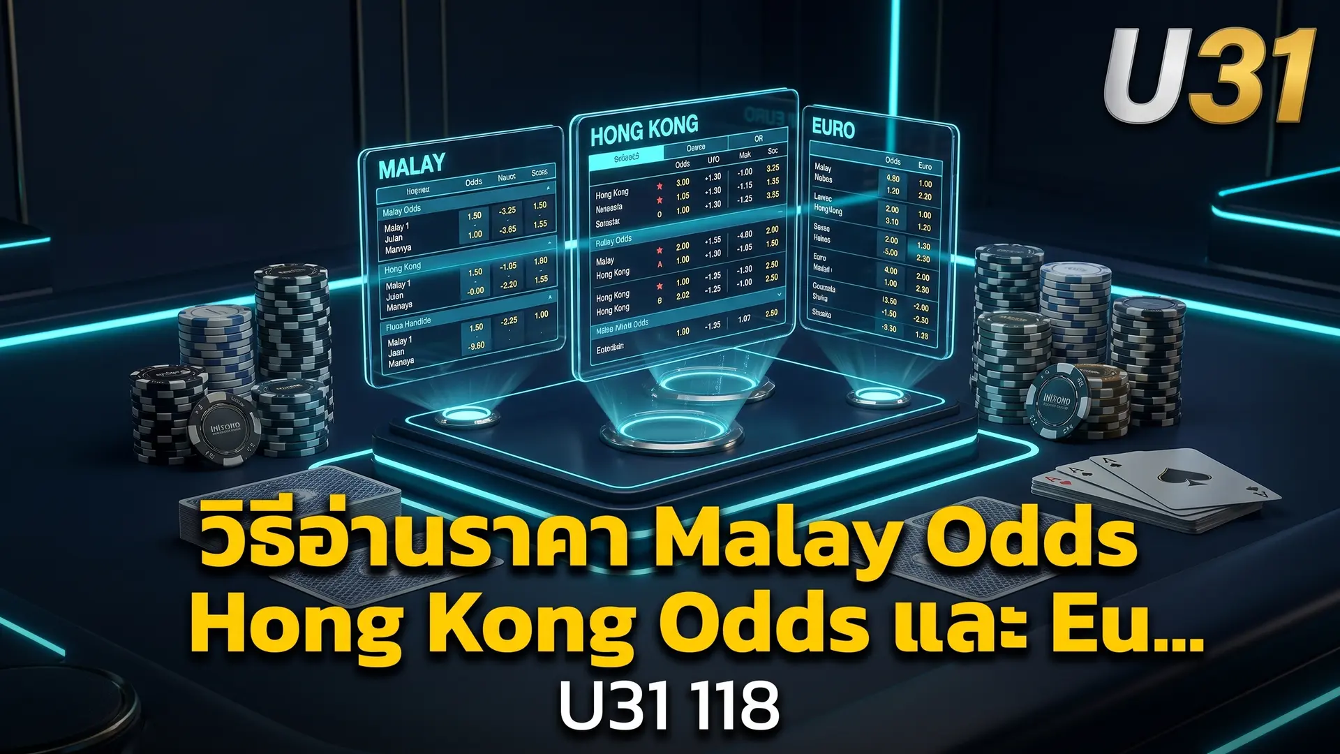 วิธีอ่านราคา Malay Odds Hong Kong Odds และ Euro Odds บน SABA Sports