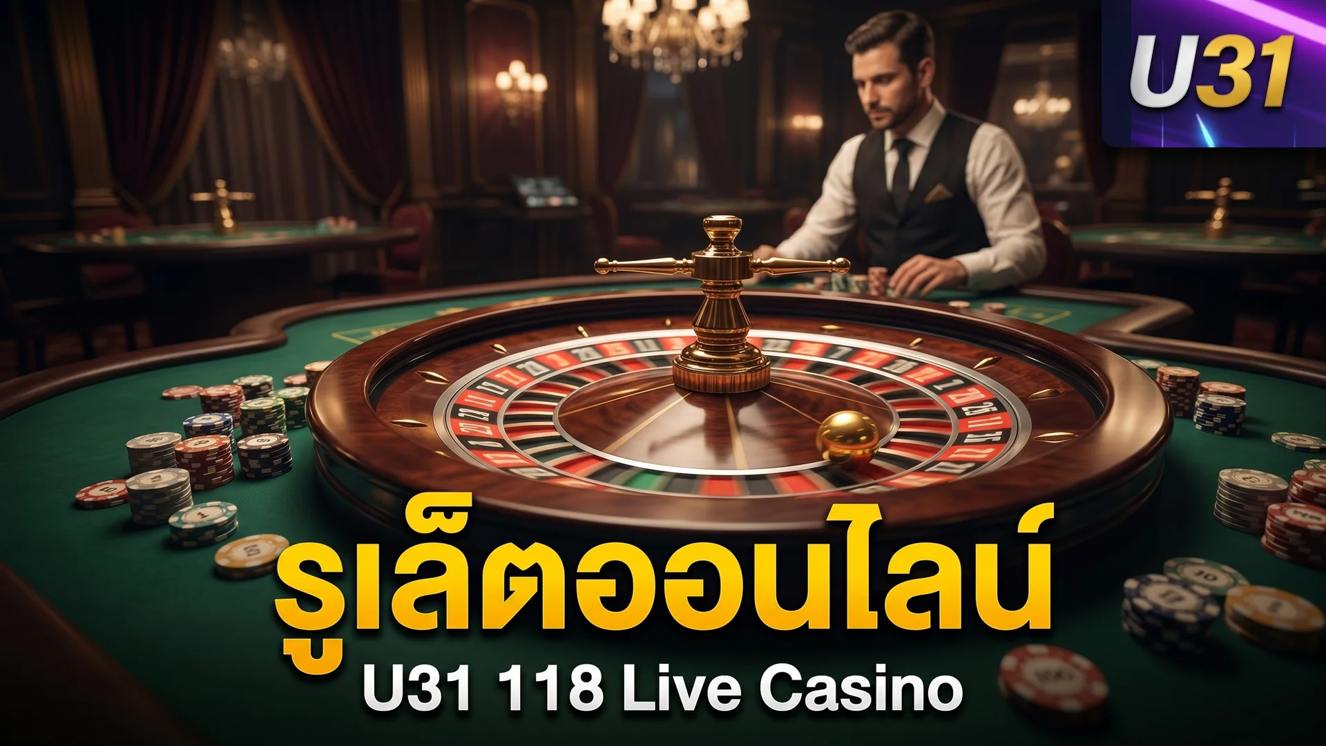Lightning Roulette จาก Evolution Gaming บน U31 พร้อม Multiplier