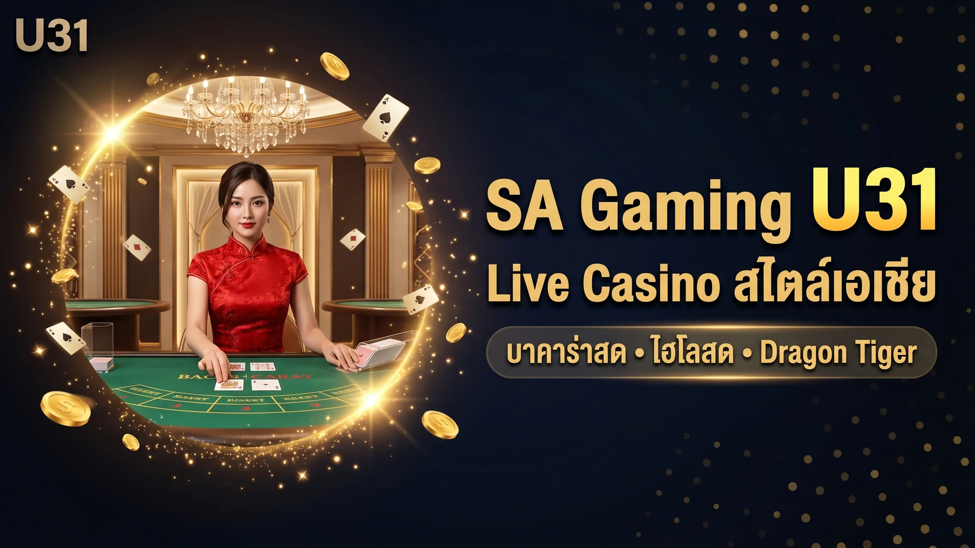 รีวิว SA Gaming บน U31 — Live Baccarat สไตล์เอเชียคุณภาพสูง 2026