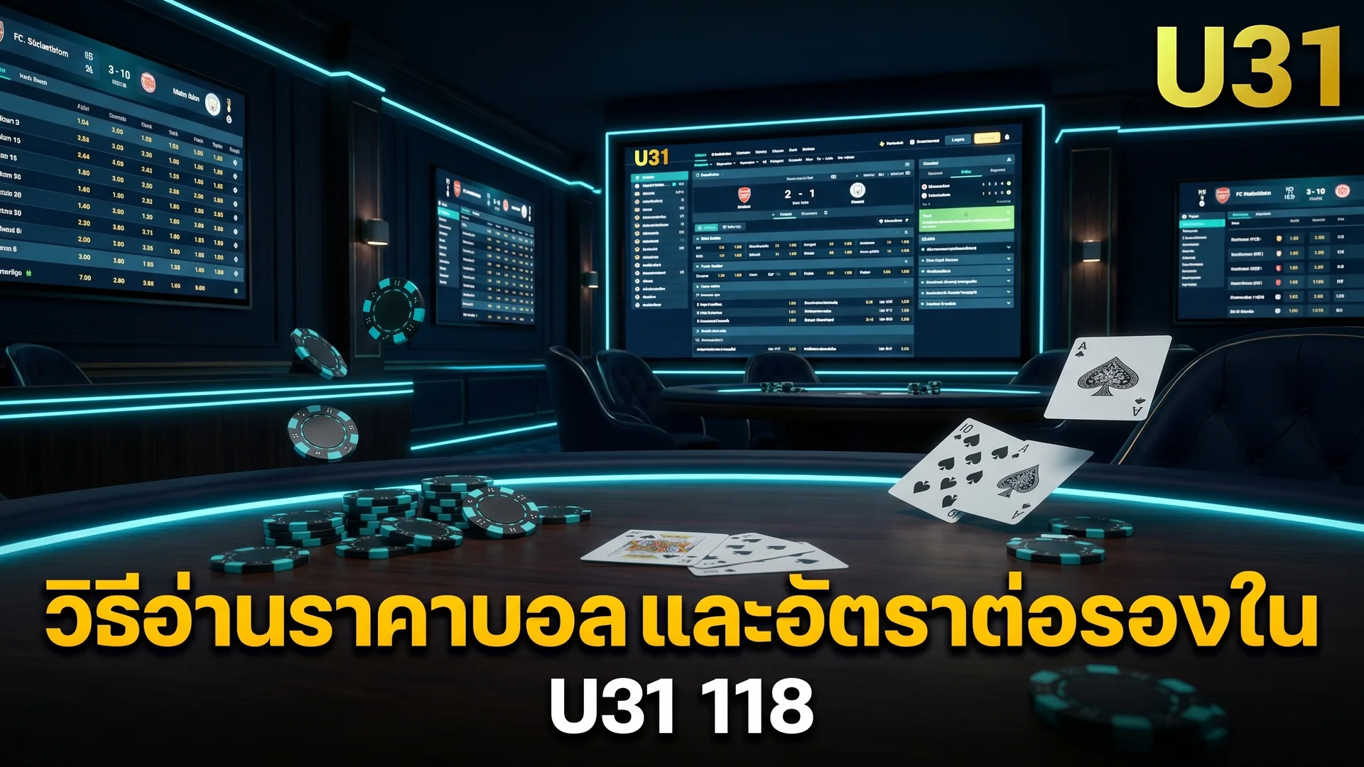 วิธีอ่านราคาบอลและอัตราต่อรองใน U31 118