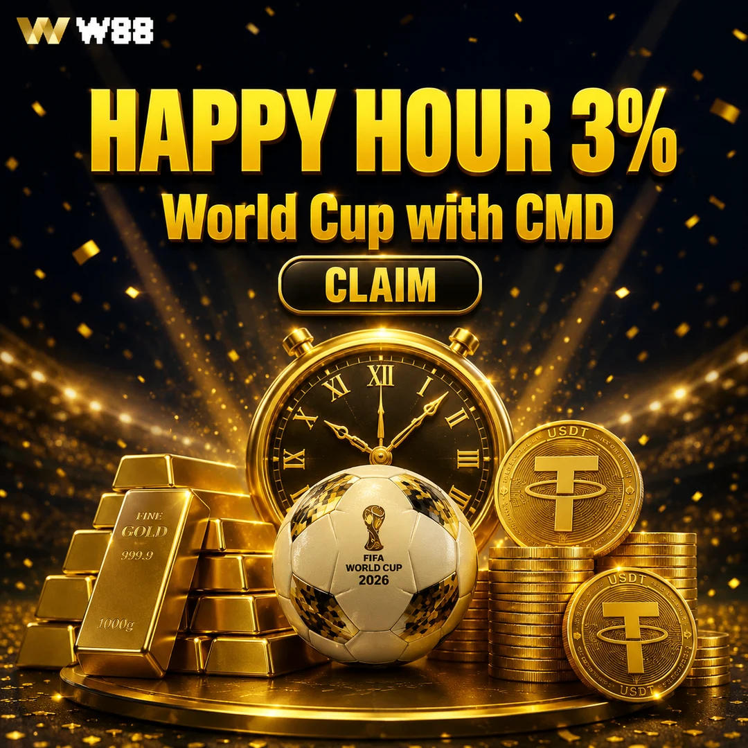CMD Happy Hour 3% Mundial 2026 W88