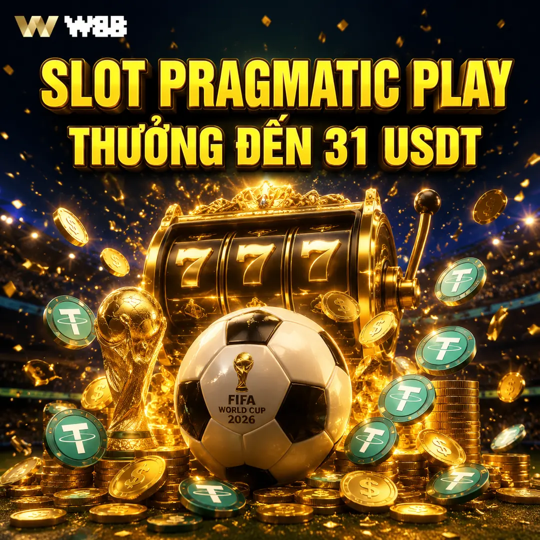Khuyến mãi Hòa Nhịp World Cup 2026 Nhận thưởng đến 31 USDT tại Slot Pragmatic Play W88