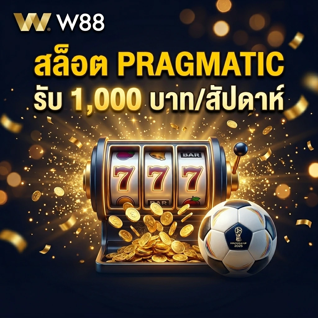 โปรสล็อต Pragmatic Play บอลโลก 2026 W88 — รับโบนัส 1,000 บาท/สัปดาห์