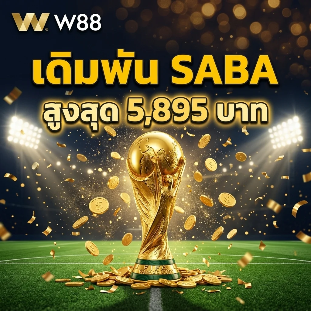 โปรโมชั่น SABA WE ARE 26 บอลโลก 2026 รับโบนัสสูงสุด 5,895 บาท ที่ W88