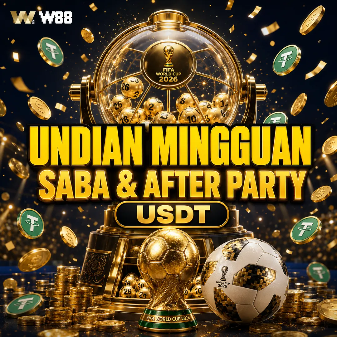 SABA Undian Mingguan After Party USDT Piala Dunia 2026 W88