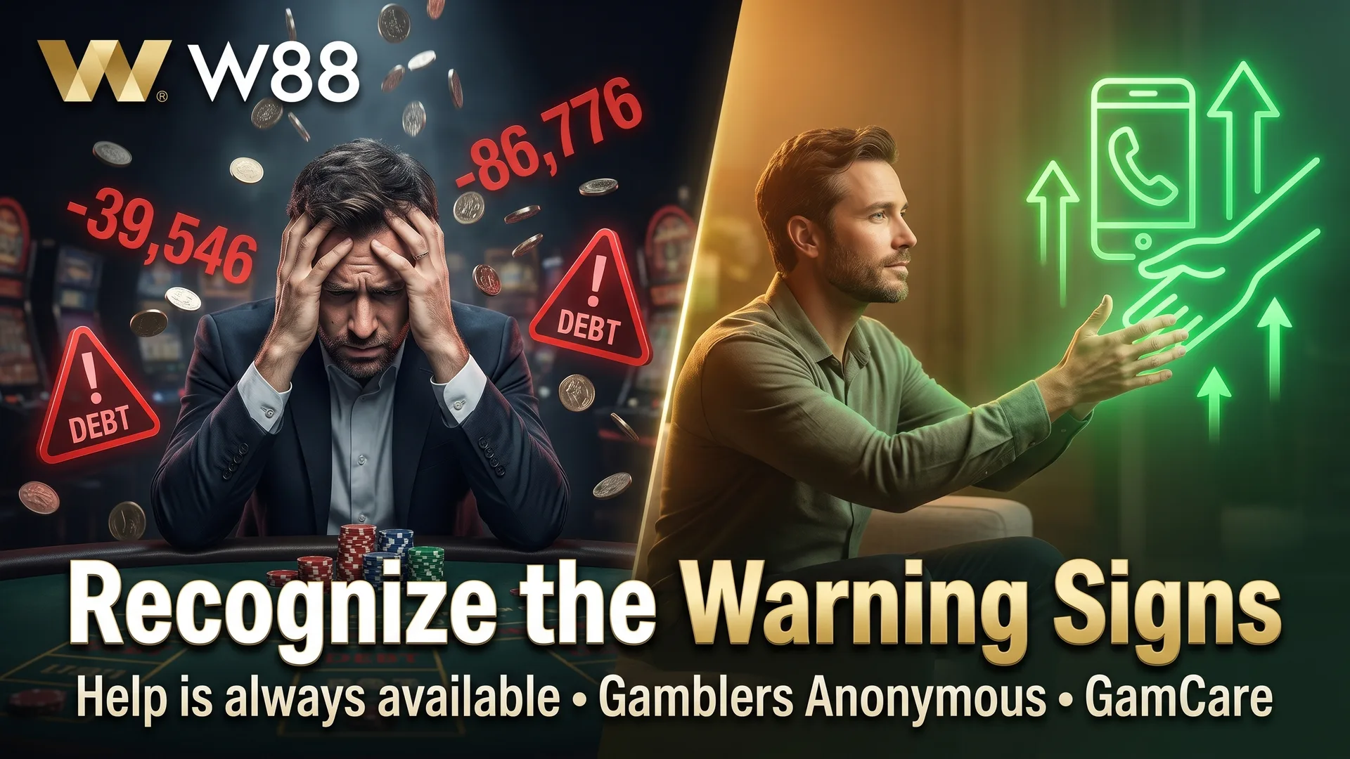 Recognizing problem gambling warning signs — financial, behavioral and emotional indicators at W88