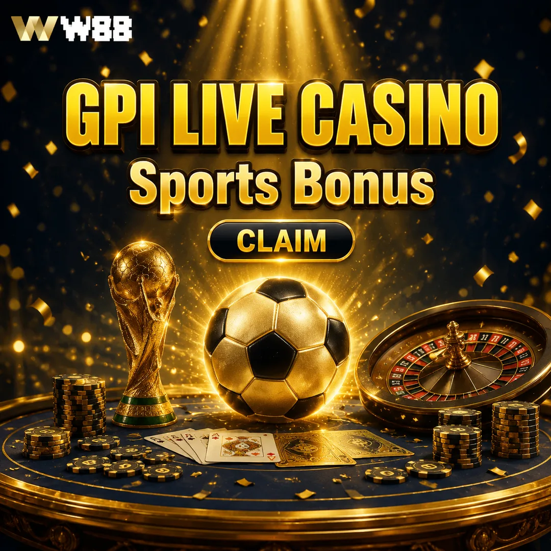 GPI Virtual Live Casino Sports Bonus — World Cup 2026 USD — W88