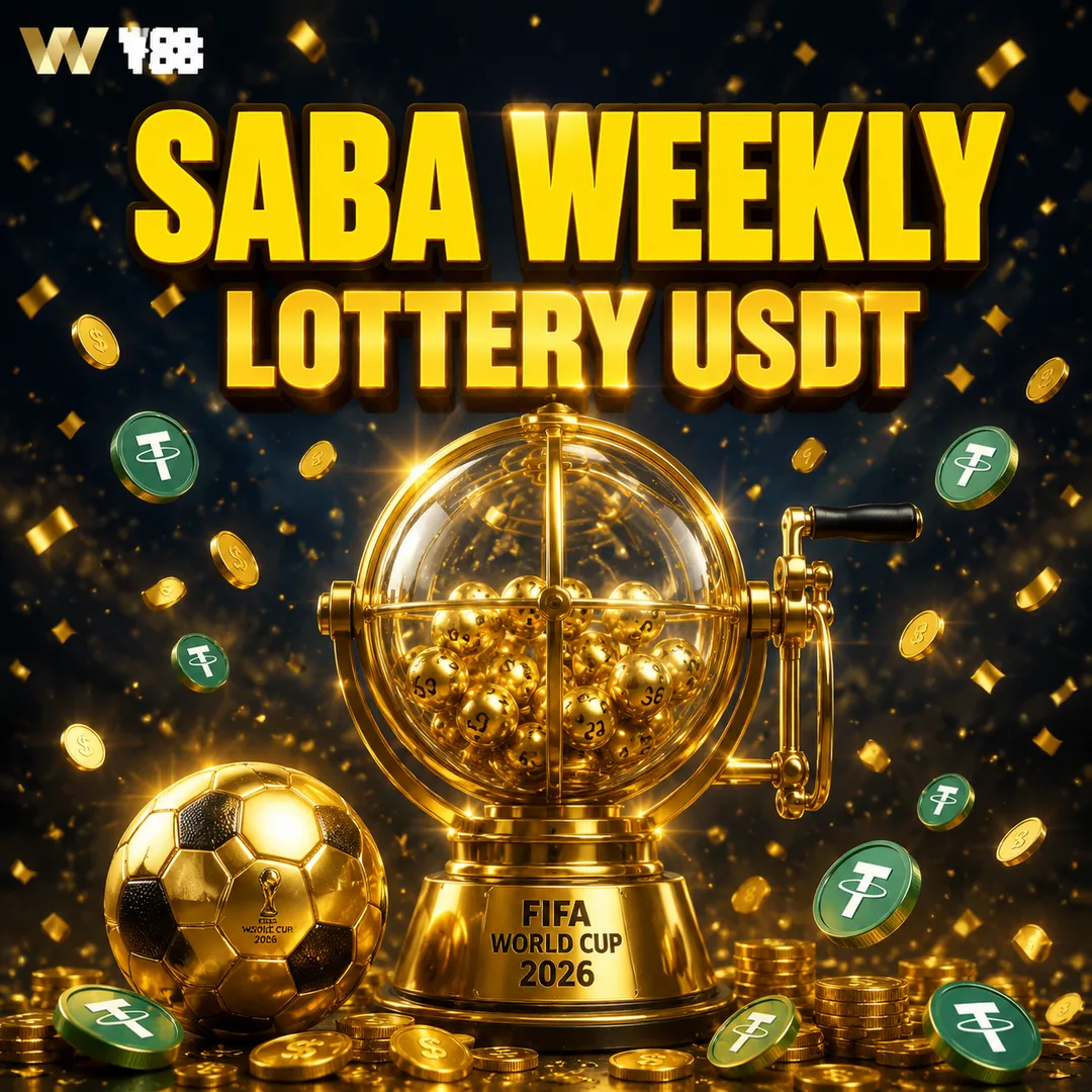 SABA Weekly Lottery and After Party World Cup 2026 USDT promo at W88